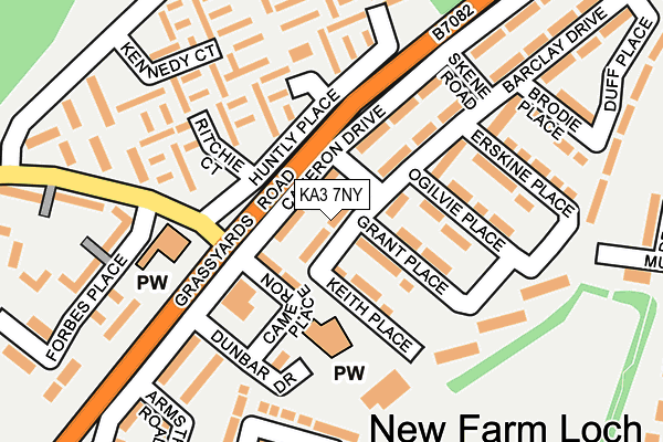 KA3 7NY map - OS OpenMap – Local (Ordnance Survey) KA3 7NY map - OS OpenMap – Local (Ordnance Survey)