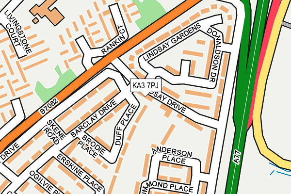KA3 7PJ map - OS OpenMap – Local (Ordnance Survey) KA3 7PJ map - OS OpenMap – Local (Ordnance Survey)