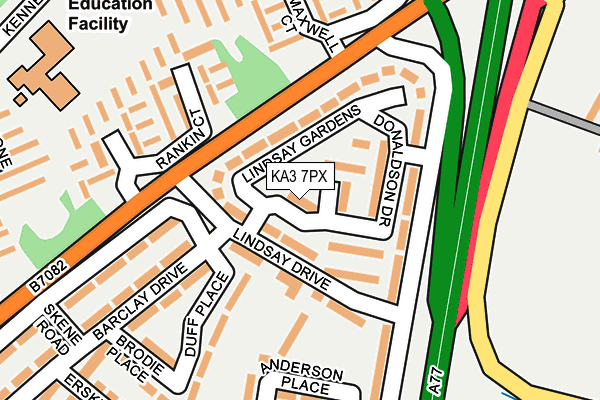 KA3 7PX map - OS OpenMap – Local (Ordnance Survey) KA3 7PX map - OS OpenMap – Local (Ordnance Survey)