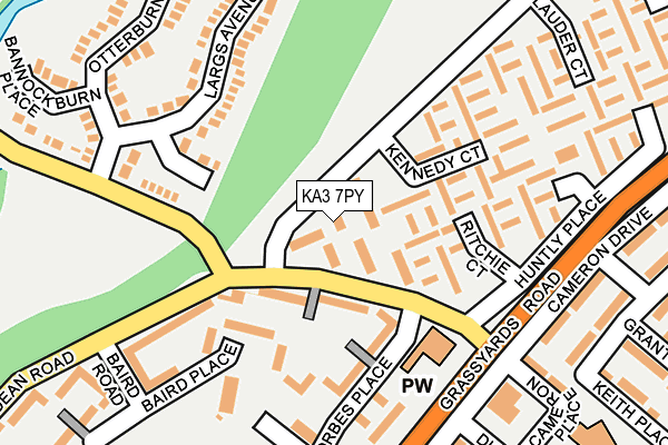 KA3 7PY map - OS OpenMap – Local (Ordnance Survey) KA3 7PY map - OS OpenMap – Local (Ordnance Survey)