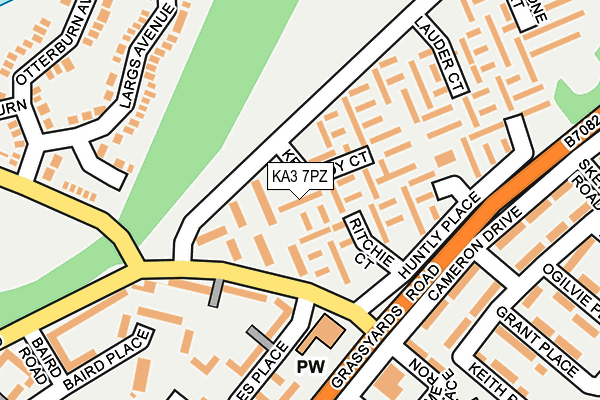 KA3 7PZ map - OS OpenMap – Local (Ordnance Survey) KA3 7PZ map - OS OpenMap – Local (Ordnance Survey)