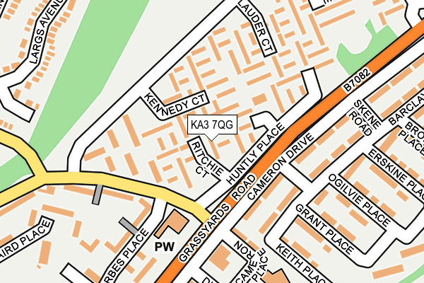 KA3 7QG map - OS OpenMap – Local (Ordnance Survey) KA3 7QG map - OS OpenMap – Local (Ordnance Survey)
