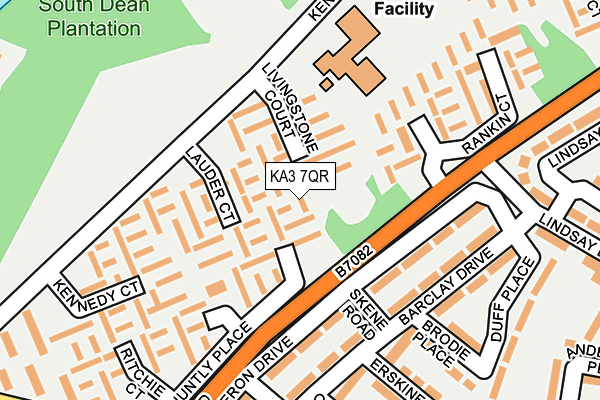 KA3 7QR map - OS OpenMap – Local (Ordnance Survey) KA3 7QR map - OS OpenMap – Local (Ordnance Survey)
