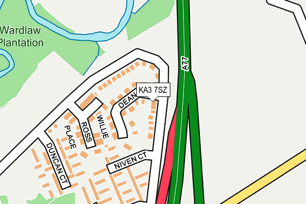 KA3 7SZ map - OS OpenMap – Local (Ordnance Survey) KA3 7SZ map - OS OpenMap – Local (Ordnance Survey)
