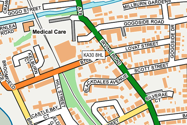 KA30 8HL map - OS OpenMap – Local (Ordnance Survey) KA30 8HL map - OS OpenMap – Local (Ordnance Survey)