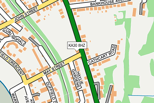 KA30 8HZ map - OS OpenMap – Local (Ordnance Survey) KA30 8HZ map - OS OpenMap – Local (Ordnance Survey)
