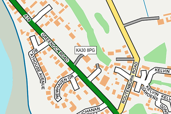 KA30 8PG map - OS OpenMap – Local (Ordnance Survey) KA30 8PG map - OS OpenMap – Local (Ordnance Survey)