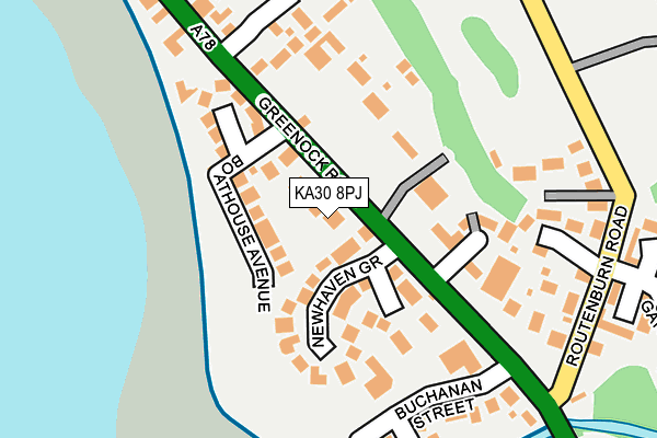 KA30 8PJ map - OS OpenMap – Local (Ordnance Survey) KA30 8PJ map - OS OpenMap – Local (Ordnance Survey)