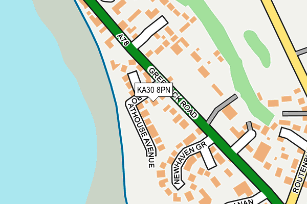 KA30 8PN map - OS OpenMap – Local (Ordnance Survey) KA30 8PN map - OS OpenMap – Local (Ordnance Survey)