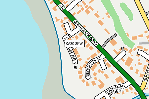 KA30 8PW map - OS OpenMap – Local (Ordnance Survey) KA30 8PW map - OS OpenMap – Local (Ordnance Survey)