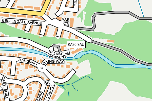 KA30 9AU map - OS OpenMap – Local (Ordnance Survey) KA30 9AU map - OS OpenMap – Local (Ordnance Survey)