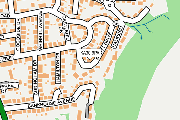 KA30 9PA map - OS OpenMap – Local (Ordnance Survey) KA30 9PA map - OS OpenMap – Local (Ordnance Survey)