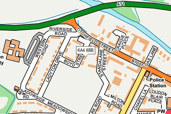 KA4 8BB map - OS OpenMap – Local (Ordnance Survey) KA4 8BB map - OS OpenMap – Local (Ordnance Survey)