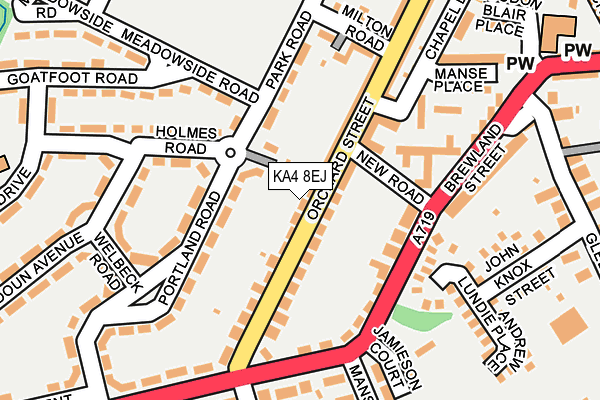 KA4 8EJ map - OS OpenMap – Local (Ordnance Survey) KA4 8EJ map - OS OpenMap – Local (Ordnance Survey)