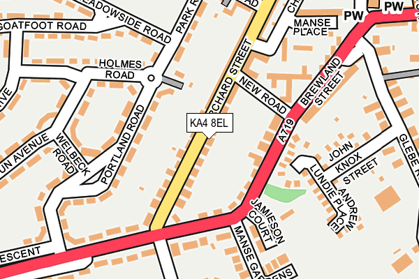 KA4 8EL map - OS OpenMap – Local (Ordnance Survey) KA4 8EL map - OS OpenMap – Local (Ordnance Survey)