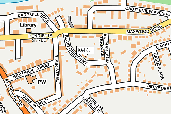 KA4 8JH map - OS OpenMap – Local (Ordnance Survey) KA4 8JH map - OS OpenMap – Local (Ordnance Survey)
