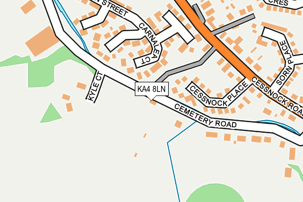 KA4 8LN map - OS OpenMap – Local (Ordnance Survey) KA4 8LN map - OS OpenMap – Local (Ordnance Survey)