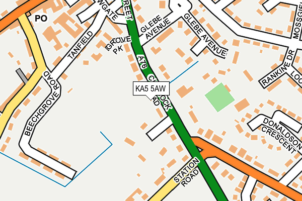 KA5 5AW map - OS OpenMap – Local (Ordnance Survey) KA5 5AW map - OS OpenMap – Local (Ordnance Survey)