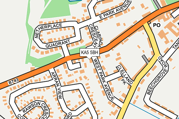 KA5 5BH map - OS OpenMap – Local (Ordnance Survey) KA5 5BH map - OS OpenMap – Local (Ordnance Survey)