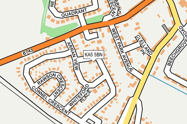 KA5 5BN map - OS OpenMap – Local (Ordnance Survey) KA5 5BN map - OS OpenMap – Local (Ordnance Survey)
