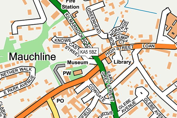 KA5 5BZ map - OS OpenMap – Local (Ordnance Survey) KA5 5BZ map - OS OpenMap – Local (Ordnance Survey)