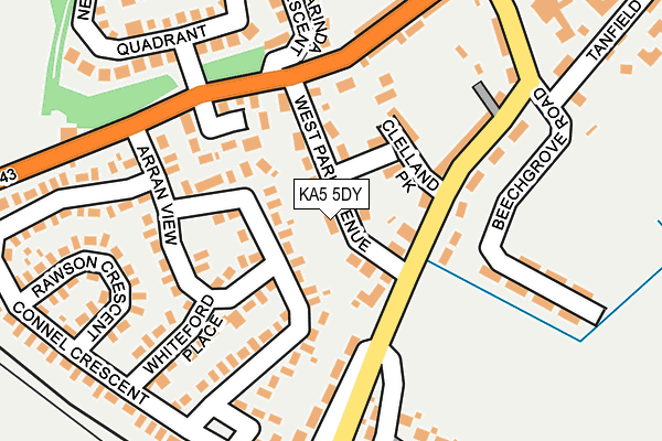 KA5 5DY map - OS OpenMap – Local (Ordnance Survey) KA5 5DY map - OS OpenMap – Local (Ordnance Survey)