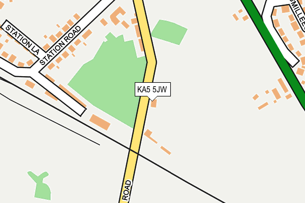 KA5 5JW map - OS OpenMap – Local (Ordnance Survey) KA5 5JW map - OS OpenMap – Local (Ordnance Survey)
