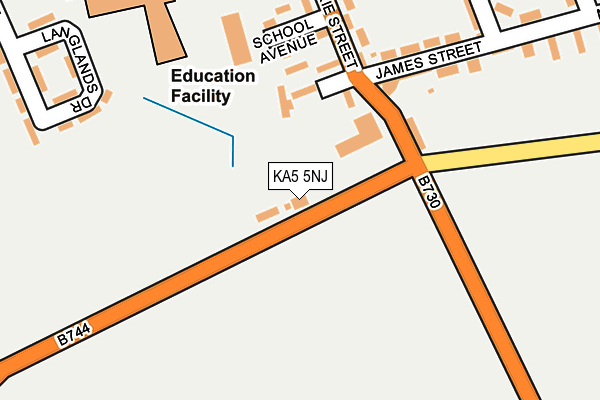 KA5 5NJ map - OS OpenMap – Local (Ordnance Survey) KA5 5NJ map - OS OpenMap – Local (Ordnance Survey)
