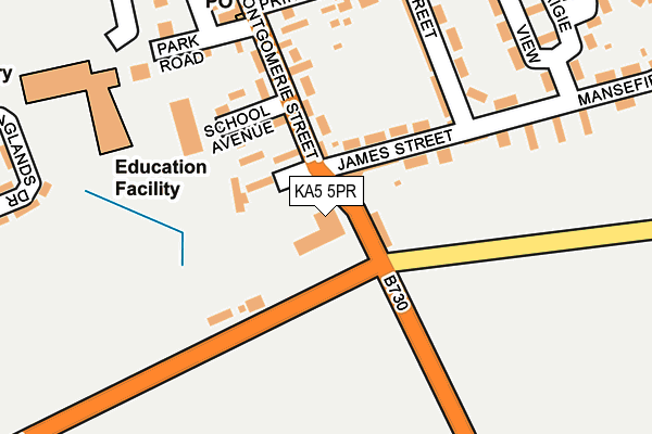 KA5 5PR map - OS OpenMap – Local (Ordnance Survey) KA5 5PR map - OS OpenMap – Local (Ordnance Survey)