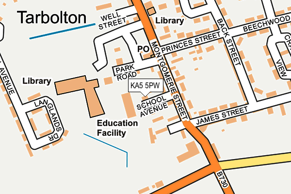 KA5 5PW map - OS OpenMap – Local (Ordnance Survey)