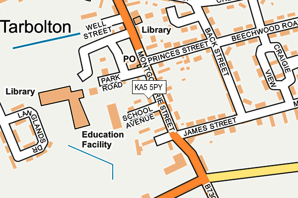 KA5 5PY map - OS OpenMap – Local (Ordnance Survey) KA5 5PY map - OS OpenMap – Local (Ordnance Survey)