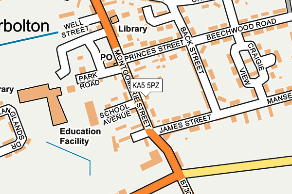 KA5 5PZ map - OS OpenMap – Local (Ordnance Survey)