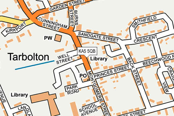 KA5 5QB map - OS OpenMap – Local (Ordnance Survey) KA5 5QB map - OS OpenMap – Local (Ordnance Survey)