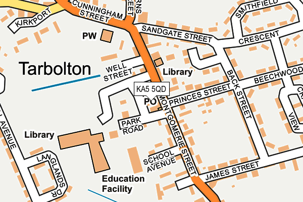 KA5 5QD map - OS OpenMap – Local (Ordnance Survey) KA5 5QD map - OS OpenMap – Local (Ordnance Survey)
