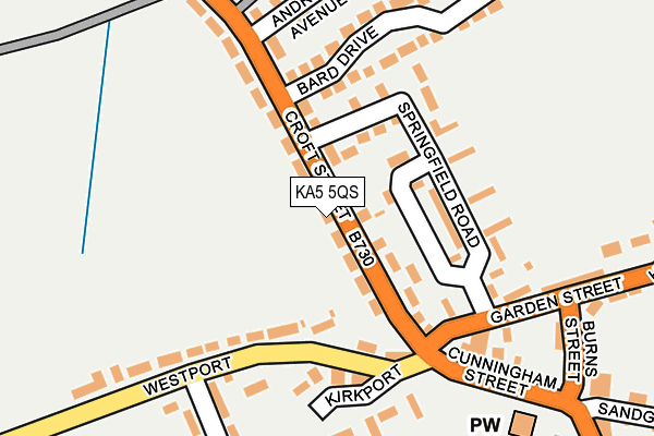 KA5 5QS map - OS OpenMap – Local (Ordnance Survey) KA5 5QS map - OS OpenMap – Local (Ordnance Survey)