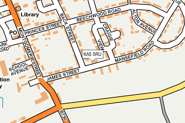 KA5 5RU map - OS OpenMap – Local (Ordnance Survey) KA5 5RU map - OS OpenMap – Local (Ordnance Survey)