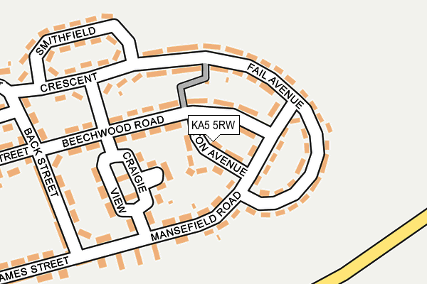 KA5 5RW map - OS OpenMap – Local (Ordnance Survey) KA5 5RW map - OS OpenMap – Local (Ordnance Survey)