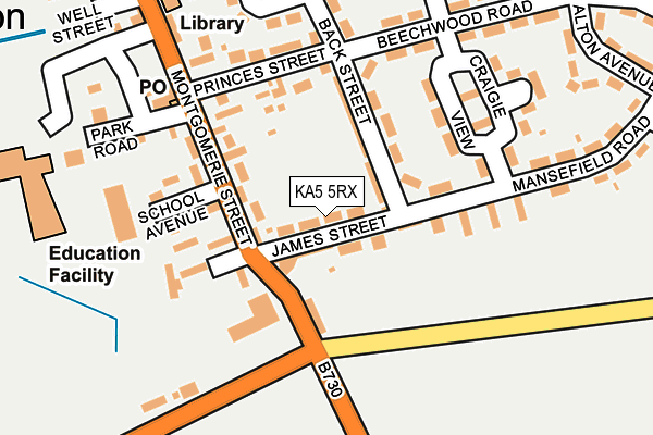 KA5 5RX map - OS OpenMap – Local (Ordnance Survey) KA5 5RX map - OS OpenMap – Local (Ordnance Survey)