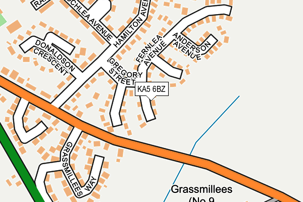 KA5 6BZ map - OS OpenMap – Local (Ordnance Survey) KA5 6BZ map - OS OpenMap – Local (Ordnance Survey)
