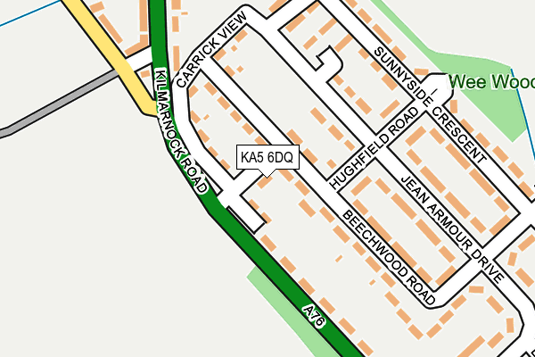 KA5 6DQ map - OS OpenMap – Local (Ordnance Survey) KA5 6DQ map - OS OpenMap – Local (Ordnance Survey)
