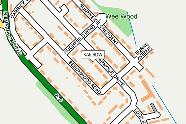 KA5 6DW map - OS OpenMap – Local (Ordnance Survey) KA5 6DW map - OS OpenMap – Local (Ordnance Survey)