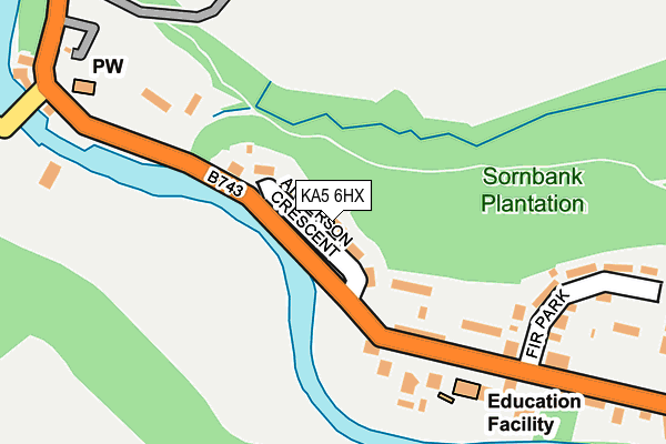 KA5 6HX map - OS OpenMap – Local (Ordnance Survey) KA5 6HX map - OS OpenMap – Local (Ordnance Survey)
