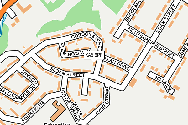 KA5 6PF map - OS OpenMap – Local (Ordnance Survey) KA5 6PF map - OS OpenMap – Local (Ordnance Survey)