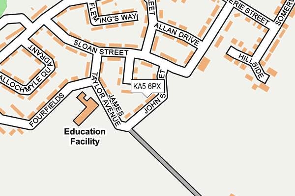 KA5 6PX map - OS OpenMap – Local (Ordnance Survey) KA5 6PX map - OS OpenMap – Local (Ordnance Survey)