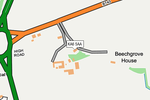 KA6 5AA map - OS OpenMap – Local (Ordnance Survey) KA6 5AA map - OS OpenMap – Local (Ordnance Survey)