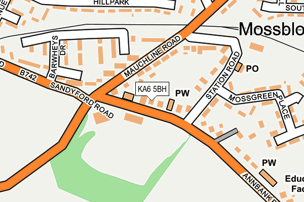 KA6 5BH map - OS OpenMap – Local (Ordnance Survey) KA6 5BH map - OS OpenMap – Local (Ordnance Survey)