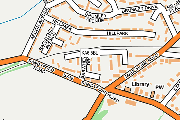 KA6 5BL map - OS OpenMap – Local (Ordnance Survey)