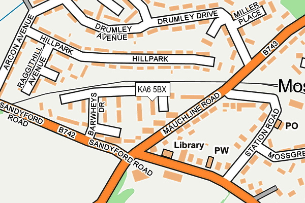 KA6 5BX map - OS OpenMap – Local (Ordnance Survey) KA6 5BX map - OS OpenMap – Local (Ordnance Survey)