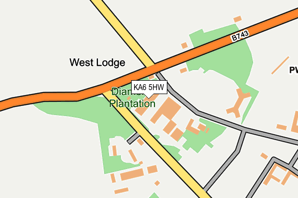 KA6 5HW map - OS OpenMap – Local (Ordnance Survey) KA6 5HW map - OS OpenMap – Local (Ordnance Survey)