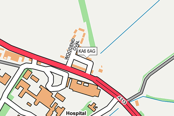 KA6 6AG map - OS OpenMap – Local (Ordnance Survey) KA6 6AG map - OS OpenMap – Local (Ordnance Survey)